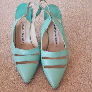 Manolo Blahnik Aqua shoe